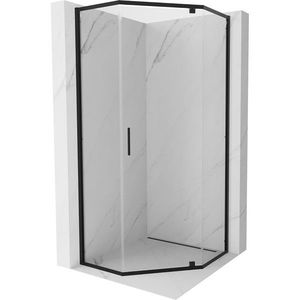 MEXEN Exo sprchová kout pětiboký křídlový 90 x 90, transparent, černá 812-090-090-70-00 obraz