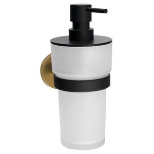 SAPHO LARISSA dávkovač mýdla 250ml, mléčné sklo, černá/zlato mat WS019BG obraz