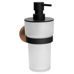 SAPHO LARISSA dávkovač mýdla 250ml, mléčné sklo, černá/měď mat WS019BC obraz