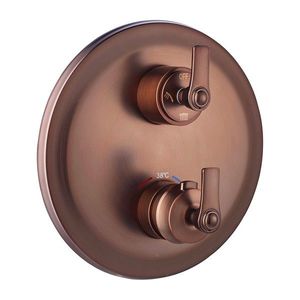 OMNIRES ARMANCE termostatická vanová baterie podomítková 3-cestná podomítková měď retro /ORB/ AM5238-6ORB obraz
