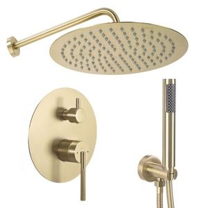 REA Podomítková sprchová sada Argon Gold Brush + BOX REA-P7810 obraz