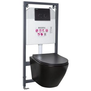 KERRA Instalační set WC Delos BLM/Pacific Black 5907548115874 obraz