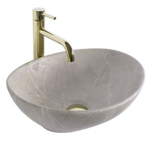 REA Umyvadlo na desku Sofia Beige Matt REA-U6360 obraz