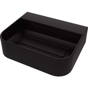 DEANTE Umyvadlo Arnika nero Granite, na desku, s odkládací plochou pod baterii s krycí deskou CQA_NU5S obraz