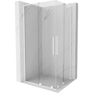 MEXEN/S Velar L Duo sprchový kout, posuvné dveře 100 x 90, transparent, bílá 871-100-090-02-03-20 obraz
