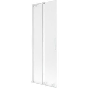 MEXEN/S Velar L dvoukřídlá posuvná vanová zástěna 70 x 150, dekor, bílá 896-070-003-31-20 obraz