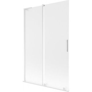 MEXEN/S Velar L dvoukřídlá posuvná vanová zástěna 120 x 150, dekor, bílá 896-120-003-31-20 obraz