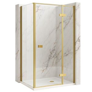 REA/S Sprchový kout Atlas 80x100 Brush Gold vpravo KPL-K4573 obraz
