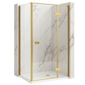 REA/S Sprchový kout Atlas 120x100 Brush Gold vpravo KPL-K4577 obraz