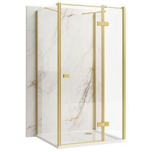 REA/S Sprchový kout Atlas 90x100 Brush Gold vpravo KPL-K4971 obraz