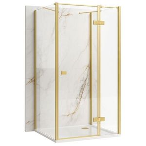 REA/S Sprchový kout Atlas 120x100 Brush Gold vpravo KPL-K4977 obraz