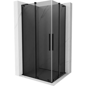 MEXEN/S Velar L Duo sprchový kout, posuvné dveře 90 x 80, grafit, černá 871-090-080-02-43-70 obraz