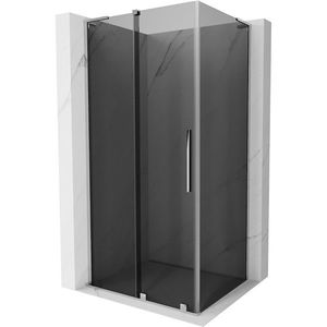 MEXEN/S Velar L sprchový kout, posuvné dveře 90 x 85, grafit, chrom 871-090-085-43-01 obraz