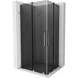MEXEN/S Velar L Duo sprchový kout, posuvné dveře 100 x 90, grafit, chrom 871-100-090-02-43-01 obraz