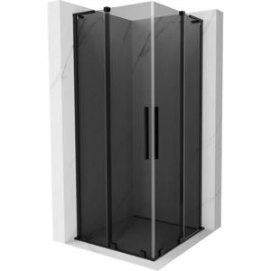 MEXEN/S Velar L Duo sprchový kout, posuvné dveře 90 x 90, grafit, černá 871-090-090-02-43-70 obraz