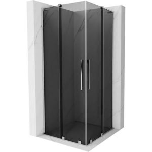 MEXEN/S Velar L Duo sprchový kout, posuvné dveře 80 x 80, grafit, chrom 871-080-080-02-43-01 obraz
