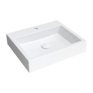 OMNIRES THASOS M+ umyvadlo na desku/ závěstné, 50 x 42 cm bílá lesk /BP/ THASOS500BP obraz