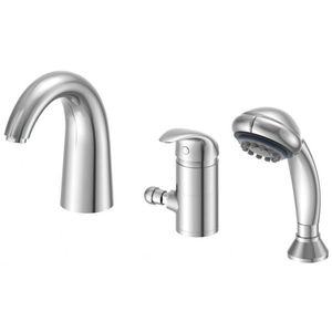 AQUALINE KASIOPEA tříprvková baterie na okraj vany, chrom 1107-30 obraz