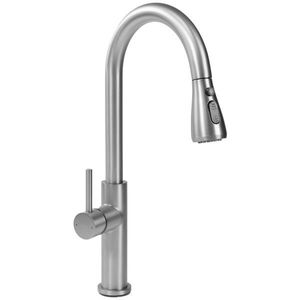 REA Dřezová baterie Nest kartářovaný niků INOX REA-B6601 obraz