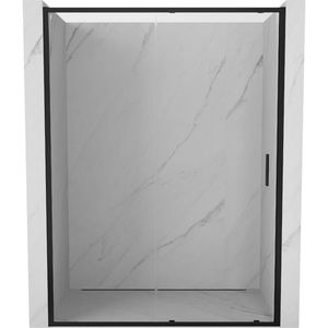 MEXEN Exo posuvné sprchové dveře 150, transparent, černá 8151-150-000-70-00 obraz