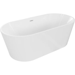 MEXEN/S Luna volně stojící vana 140 x 75, bílá, sifon a přepad bílá 52031407500-20 obraz