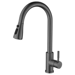 SAPHO MIKELA stojánková dřezová baterie s výsuvnou sprškou, gun metal 1106-30GM obraz
