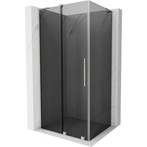 MEXEN/S Velar L sprchový kout, posuvné dveře 90 x 70, grafit, nikl kartáčovaný 871-090-070-43-97 obraz