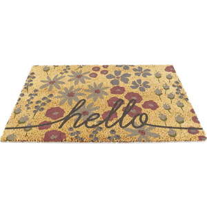 Rohožka z kokosového vlákna 40x60 cm Hello Scribbly Floral – Artsy Doormats obraz