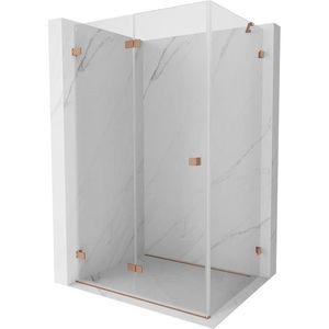 MEXEN/S Lunar-F sprchový kout skládací dveře levá 90 x 70, transparent, miedź szczotkowan 836-090-070-65-00-L obraz