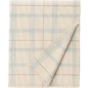 Krémový/šalvějově zelený bavlněný dětský přehoz 140x200 cm Tartan Blue Sage – Lorena Canals obraz