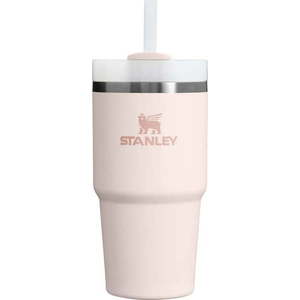 Světle růžová termoska s brčkem 600 ml Quencher H2.O FlowState – Stanley obraz