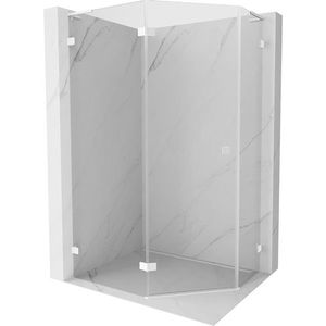 MEXEN/S Lunar L sprchový kout pětiboký křídlový levá 100 x 90, transparent, bílá 831L-100L-090P-20-00-L obraz