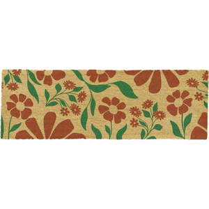 Rohožka z kokosového vlákna 40x120 cm Red & Green Floral – Artsy Doormats obraz