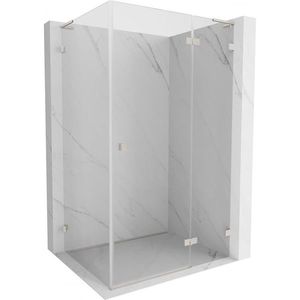 MEXEN/S Lunar L sprchový kout dveře křídlové pravá 95 x 70, transparent, nikl kartáčovaný 834L-095-070-97-00-P obraz