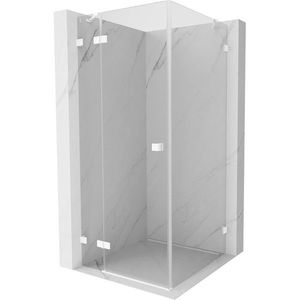 MEXEN/S Lunar sprchový kout dveře křídlové levá 90 x 90, transparent, bílá 834-090-090-20-00-L obraz