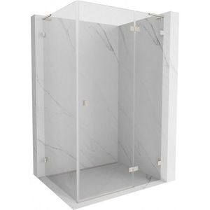 MEXEN/S Lunar L sprchový kout dveře křídlové pravá 100 x 90, transparent, nikl kartáčovaný 834L-100-090-97-00-P obraz