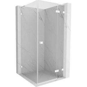 MEXEN/S Lunar L sprchový kout dveře křídlové pravá 70 x 70, transparent, bílá 834L-070-070-20-00-P obraz