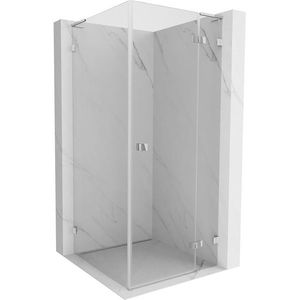 MEXEN/S Lunar L sprchový kout dveře křídlové pravá 80 x 80, transparent, chrom 834L-080-080-01-00-P obraz