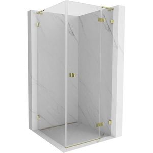 MEXEN/S Lunar L sprchový kout dveře křídlové pravá 80 x 80, transparent, zlato 834L-080-080-50-00-P obraz