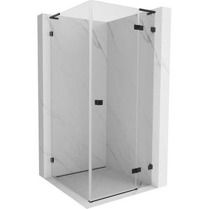 MEXEN/S Lunar L sprchový kout dveře křídlové pravá 80 x 80, transparent, černá 834L-080-080-70-00-P obraz