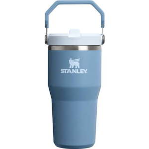 Šedomodrá termoska 600 ml IceFlow Flip Straw 2.0 – Stanley obraz