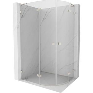 MEXEN/S Lunar L sprchový kout čtvrtkruh křídlový levá 100 x 80, transparent, nikl kartáčovaný 833L-100L-080P-97-00 obraz