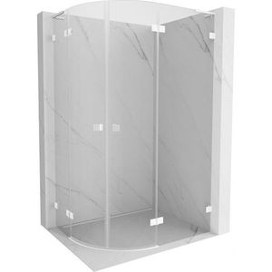 MEXEN/S Lunar L sprchový kout čtvrtkruh křídlový pravá 100 x 90, transparent, bílá 833L-100P-090L-20-00 obraz