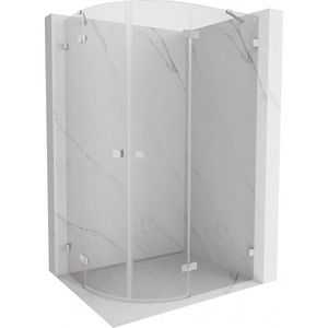 MEXEN/S Lunar sprchový kout čtvrtkruh křídlový pravá 90 x 70, transparent, nikl kartáčovaný 833-090P-070L-97-00 obraz