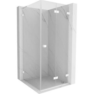 MEXEN/S Lunar-F L sprchový kout skládací dveře pravá 70 x 70, transparent, bílá 836L-070-070-20-00-P obraz