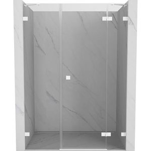 MEXEN/S Lunar sprchové dveře křídlové pravé 150, transparent, bílá 834S-150-050-20-00-P obraz