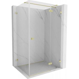 MEXEN/S Lunar T sprchový kout dveře křídlové pravá 115 x 80, transparent, zlato kartáčovaná 834T-115-080-55-00-P obraz