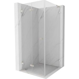 MEXEN/S Lunar-F L sprchový kout skládací dveře levá 70 x 70, transparent, nikl kartáčovaný 836L-070-070-97-00-L obraz