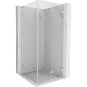 MEXEN/S Lunar-F L sprchový kout skládací dveře pravá 70 x 70, transparent, nikl kartáčovaný 836L-070-070-97-00-P obraz
