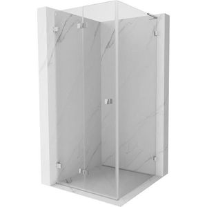 MEXEN/S Lunar-F L sprchový kout skládací dveře levá 90 x 90, transparent, chrom 836L-090-090-01-00-L obraz